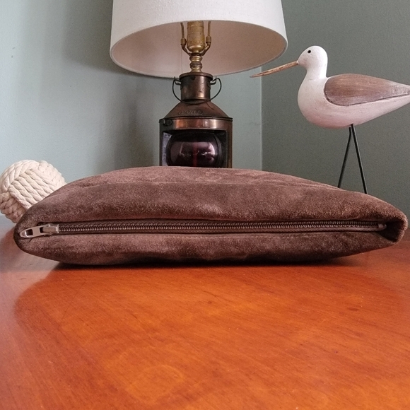 Vintage Ruth Saltz Brown Suede Evening Clutch Purse - Picture 3 of 12